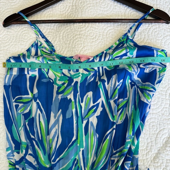 Lilly Pulitzer Blue and White Tropical Jumpsuit - Picture 9 of 13